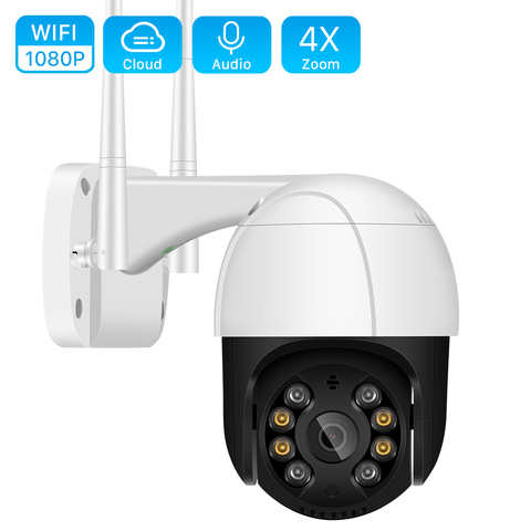 Cámara IP con wifi para exteriores, dispositivo visual inalambrico de detección humana PTZ con Zoom digital 4K, alta definición de1080Px, formato de video H.265, 2MP y CCTV, ONVIF P2P ► Foto 1/6