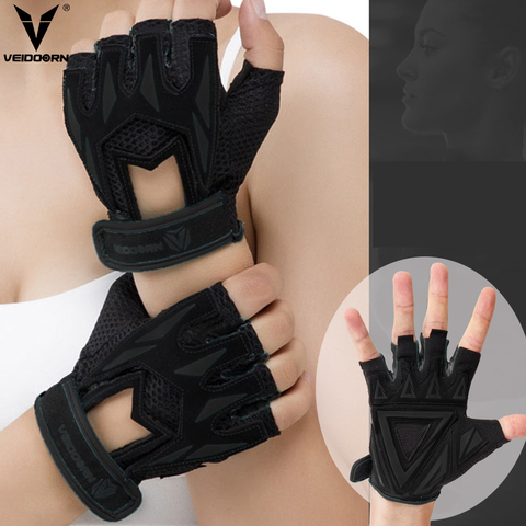 Veidoorn-guantes de gimnasio profesionales para levantamiento de pesas, guantes de entrenamiento deportivo transpirables para ejercicio, Fitness, ciclismo, mujeres y hombres ► Foto 1/6