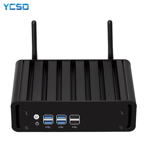 Mini Pc Intel Core i7 i5 4200U i3 2955U Windows 10 7 Linux VGA HDMI 8 cable Micro ventilador computadora Mini Pc Htpc cliente Delgado Nuc Ps ► Foto 1/6