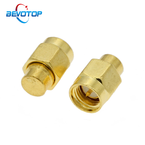 2 uds. De conector Coaxial de carga ficticia, 2W, 3,0 GHz, 50ohm, SMA, macho, RF, adaptador Coaxial recto de latón ► Foto 1/3