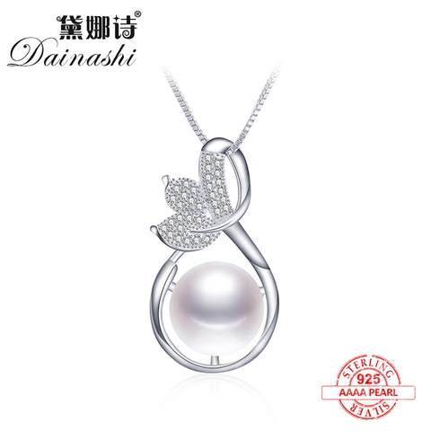 2022 nueva llegada grande Natural collares de perlas de agua dulce y colgantes regalo para las mujeres de moda 925 joyería de plata y circón 45cm flor ► Foto 1/5