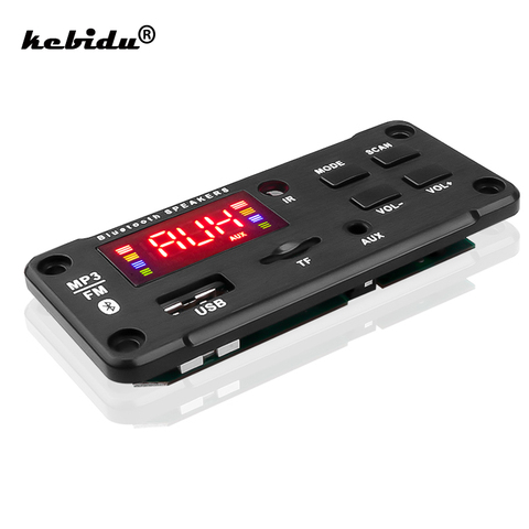 Gran pantalla en Color de coche USB de Audio TF FM módulo de Radio Bluetooth inalámbrico 5V 12V MP3 placa decodificadora WMA MP3 Player con Control remoto ► Foto 1/6