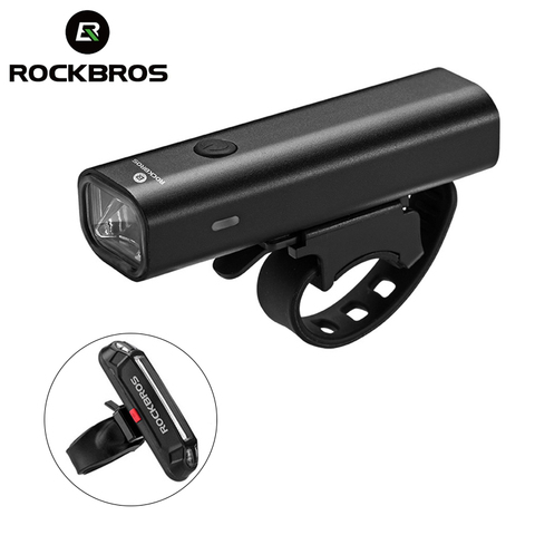 ROCKBROS-faro delantero para manillar de bicicleta, de seguridad, Linterna recargable con USB, 400LM ► Foto 1/5