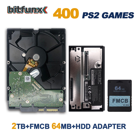 BitFunx-adaptador para disco duro SATA + FMCB V1.953, tarjeta de juego para PS2 Playstation 2 + unidad de disco duro HDD SATA con juegos ► Foto 1/6