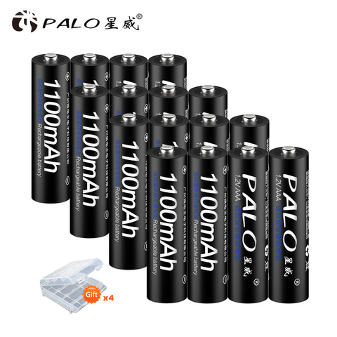 Palo 16 unids/lotes AAA 1100 mAh Ni-MH 1,2 V Battria batería recargable AAA 3A Battria baterías recargables de Ni-MH cámara ► Foto 1/6