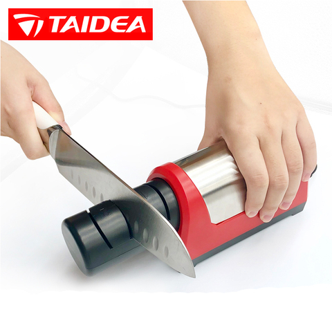 TAIDEA-afilador de cuchillos eléctrico 3 unids/set, 600/1000, cuchillo de cocina de grano, 2 ranuras, cuchillo eléctrico de 18 vatios, piedra de afilar desmontable ► Foto 1/6