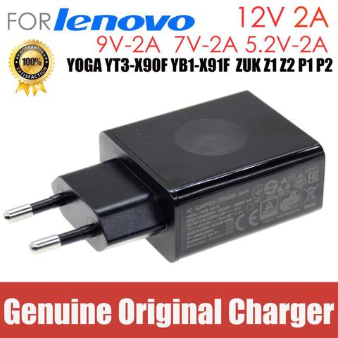 Original 12v 2a 5,2 v 2a 7v 2a 24w para lenovo teléfono Tablet cargador adaptador de CA del ordenador portátil YOGA YT3-X90F YB1-X91F sc-13 ZUK Z1 Z2 P1 P2 ► Foto 1/6