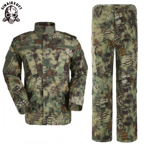 Uniforme militar de traje de camuflaje de Mandrake de SINAIRSOFT Kryptek. camisa + Pantalones, ropa de caza táctica Airsoft BDU ► Foto 1/5