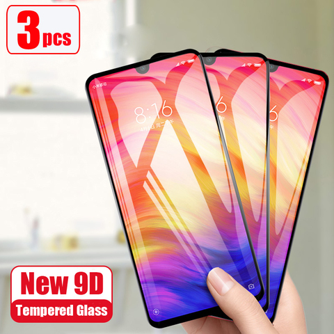 Vidrio Templado 3 uds 9D para Xiaomi Redmi note 7 pro note 8 pro 6pro 8A película protectora de pantalla para Redmi 7 7A note 7 K20 Pro Glass ► Foto 1/6