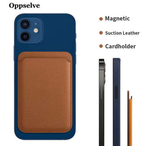 Funda magnética de cuero para iPhone, funda de lujo con soporte para tarjetas, para Mini Pro Max 12Pro ► Foto 1/6