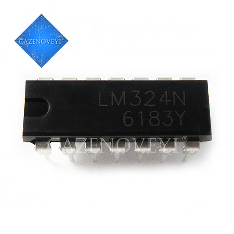 10 unids/lote LM324N LM324 línea 324 DIP14 bajo Quad amplificador operacional original en Stock ► Foto 1/1