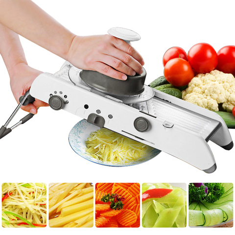 Mandolina-rallador de corte Manual para vegetales, cortador con cuchillas ajustables de acero inoxidable 304 para herramientas para el hogar, accesorios de cocina ► Foto 1/6