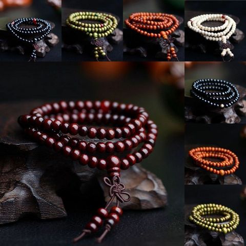 Cuentas de oración pulsera tibetano budista rosario encanto Mala meditación collar Yoga suerte madera Wenge pulsera para los hombres y las mujeres ► Foto 1/6