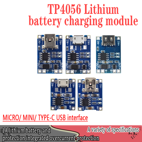 Electrónica Inteligente-Placa de carga de batería de litio, 5V, tipo c, 1A 18650 Micro USB, módulo de cargador de protección para Arduino Diy Kit ► Foto 1/6