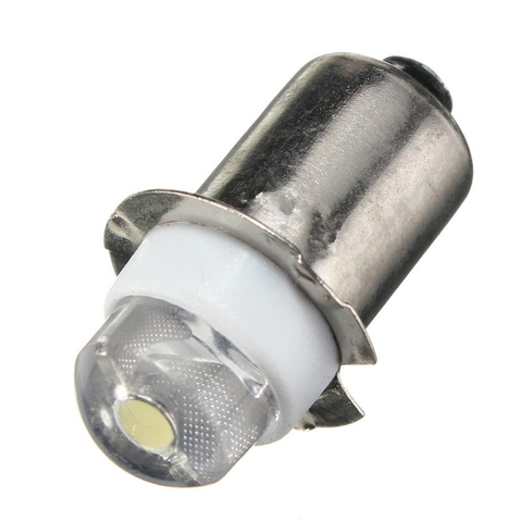 1 piezas P13.5S PR2 0,5 W LED para foco linterna bombilla de repuesto antorchas lámpara de luz de trabajo 60-100Lumen DC 3 V 4,5 V 6 V puro/blanco cálido ► Foto 1/1