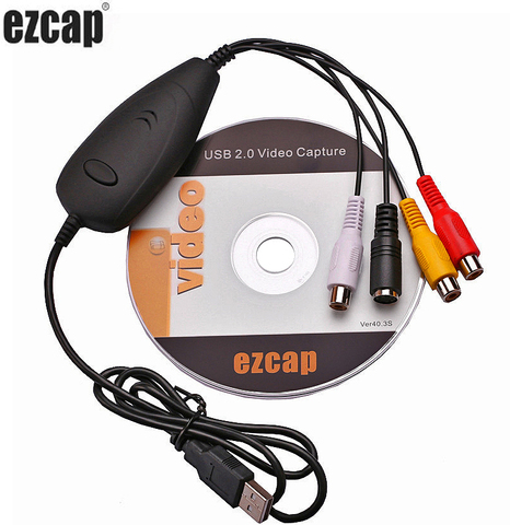 Captura Original de Audio y vídeo USB Ezcap172 Original, convertir vídeo analógico de VHS, grabadora de vídeo, videocámara, DVD ,Can Win10 ► Foto 1/6