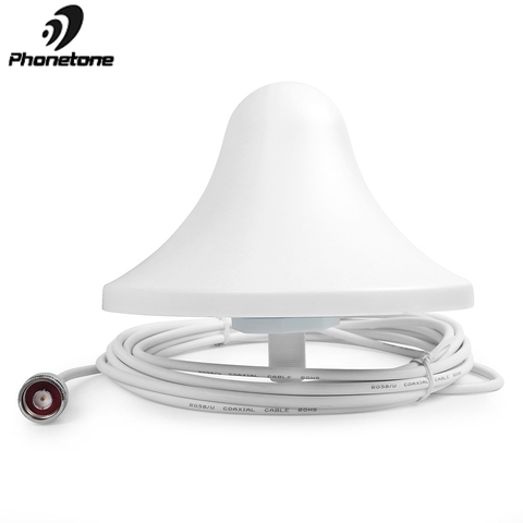 Antena interna de techo interior con conector N macho, Cable de 5m para repetidor de refuerzo de señal 3G, GSM/CDMA, 800-2500MHz, 5dBi ► Foto 1/6