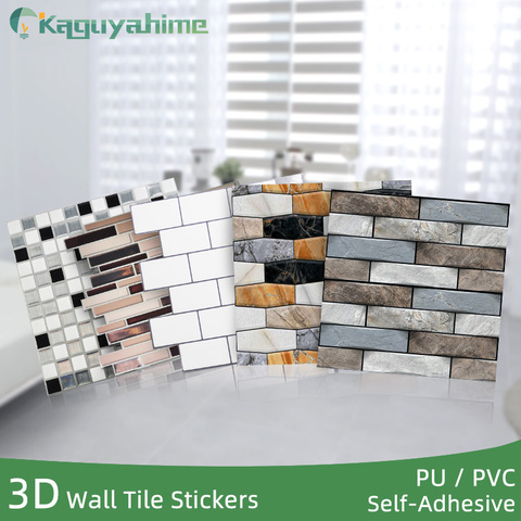 Kaguyahime-pegatinas de pared autoadhesivas 3D, papel tapiz con patrón de piedra, bricolaje, impermeable, decoración del hogar, papel de pared, pegatina para sala de estar ► Foto 1/6