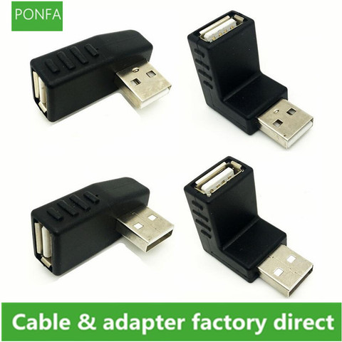 Enchufe conector de 90 grados, adaptador de extensión USB macho a hembra en forma de L, Izquierdo, derecho, arriba y abajo ► Foto 1/2