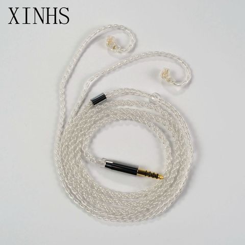 Cable de cobre Chapado en plata para auriculares, 3,5mm, 0,75/0,78mm, 2 pines, MMCX, Cable de auriculares para TRN V30/V80/X6 ► Foto 1/6