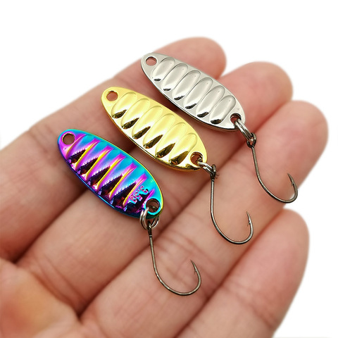 Nuevo 1 Uds señuelo cuchara de Señuelos de Pesca Spinner Wobblers cebos Shads de Metal jigging Pesca de la carpa Topwater Isca bajo ► Foto 1/6