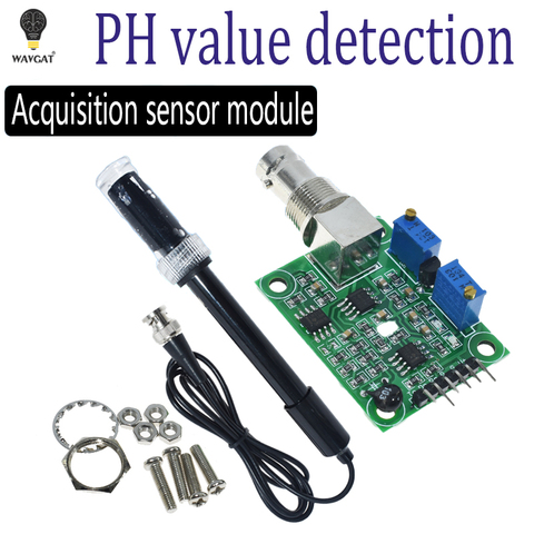 Módulo regulador de detección de valor para Arduino, 1 Juego de PH líquido 0-14, medidor de Control de monitoreo + Sonda de electrodo de PH BNC para Arduino ► Foto 1/6