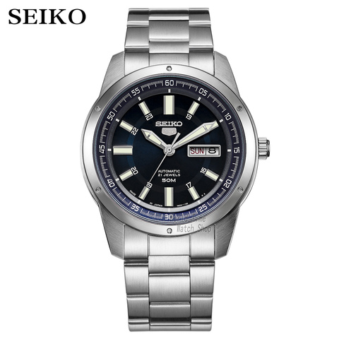 Reloj seiko para hombre, 5 relojes automáticos, marca de lujo, conjunto de relojes deportivos para hombre, reloj resistente al agua SNZG15J1 ► Foto 1/6