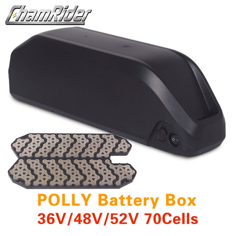 Caja de batería Polly para bicicleta eléctrica, tubo de bajada, 10S, 6P, 7P, 13S, 14S, 5P, tiras de níquel 18650 celdas ► Foto 1/6