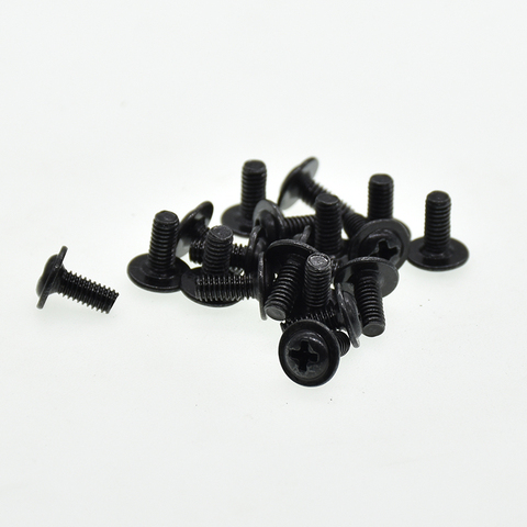 20 piezas M2 M2.5 M3 M4 M5 M6 DIN967 negro cabeza plana cruciforme tornillos con collar para computadora disquete DVD ROM de la placa base ► Foto 1/3