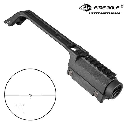 Mira Fire Wolf para rifle táctico, 3,5x20 G36, de largo alcance para MP5, tejedor de mira de Metal, soporte sobre riel para Mira, mango de Base para caza ► Foto 1/6