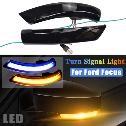 Luz LED de señal de giro fluctuante para espejo retrovisor, intermitente dinámico para Ford Focus 2 MK2 Focus 3 MK3 3,5 Mondeo MK4 EU ► Foto 1/6