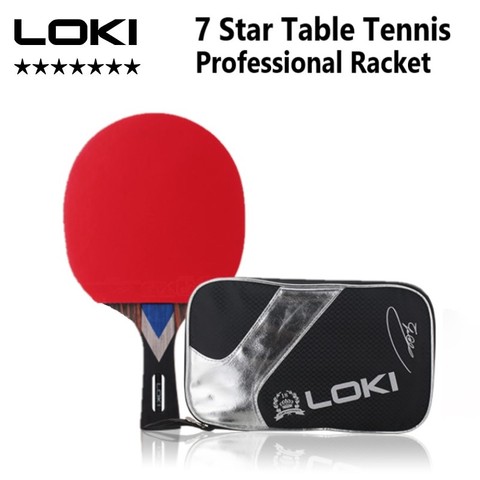 LOKI-raqueta de tenis de mesa de 7 estrellas, pala de Ping Pong profesional y ofendida, con certificación ITTF, de goma GTX ► Foto 1/6