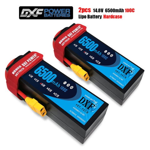 DXF POWER-Batería de polímero de litio para coche, barco, Dron, Robot, FPV, camión, 6500mAh, Lipo 4S, 14,8 V, 100C, 200C ► Foto 1/6