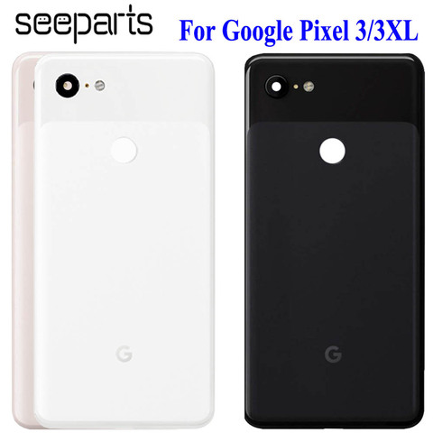 Completamente nuevo para Google Pixel 3 XL tapa de la batería Carcasa Trasera carcasa trasera para Google Pixel 3 cubierta trasera repuesto de la puerta donde va la batería ► Foto 1/6