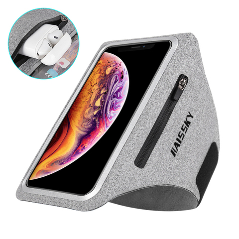 Brazalete deportivo para correr, bolsa con cremallera para Airpods Pro iPhone 11 Pro Max XS 7 8 Plus Samsung S20 Ultra S10, funda para teléfono, muñequera ► Foto 1/6