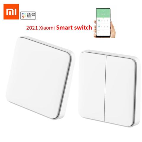 Xiaomi-Interruptor de pared inteligente mi mijia, Control único de una/doble tecla que funciona para la aplicación de hogar inteligente, Control, actualización OTA ► Foto 1/6