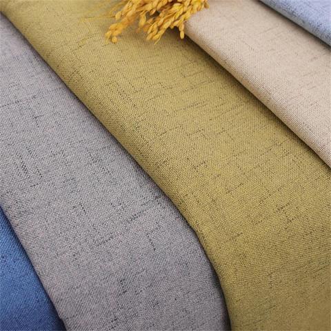 Tela de lino para tapizado de sofá, tejido de tapicería de estampado liso, material textil para mobiliario o cortinas ► Foto 1/6