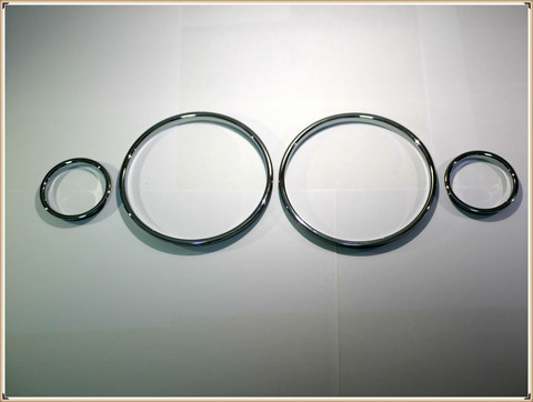 Cromo velocímetro calibre Dial anillos bisel ajuste Chrome Tacho anillos E39 para BMW serie 5/BMW E38 serie 7/BMW E53 X5 ► Foto 1/6