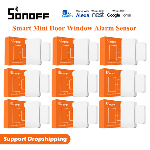 1-10 Uds SONOFF SNZB-04 Zigbee Smart Mini ventana de la puerta alarma Sensor para aplicación eWelink casa inteligente de seguridad con SONOFF ZBBridge ► Foto 1/6