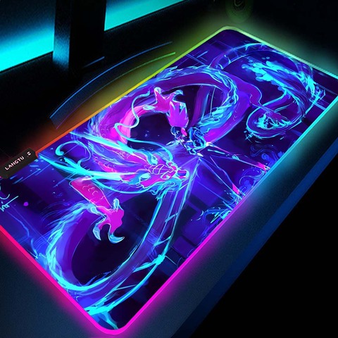 Alfombrilla de ratón de la Liga de Legends Kda para juegos, alfombrilla de escritorio acolchada para ordenador, accesorios de juegos, alfombrillas de ratón Led Rgb para juego de Pc ► Foto 1/6