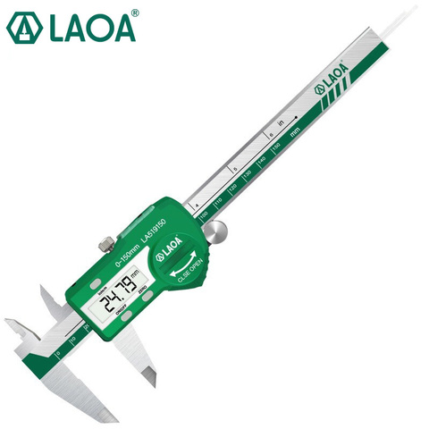 LAOA de alta precisión Calibre Vernier Digital electrónica pantalla pinza Acero inoxidable resistente al agua herramienta de medir, regla ► Foto 1/6