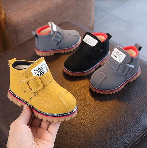 Otoño Invierno nuevos zapatos de moda para niños chico niñas niños tobillo deporte botas cortas niñas niños botas casuales 1-3 años de edad ► Foto 1/6