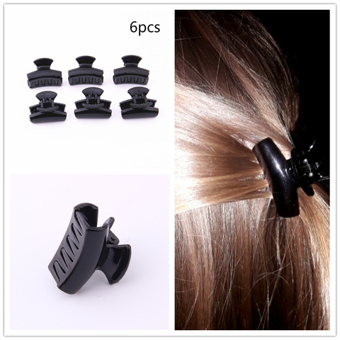 6 unids/lote moda pelo Clip para chicas Mini pelo garras de alta calidad de plástico ABS de cangrejo para el cabello accesorios Material fresco ► Foto 1/6