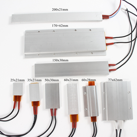 Elemento de calefacción PTC, 12V, 24V, 110V, 220V, termistor de temperatura constante, Sensor de calefacción de aire, calentador de aluminio para secador de pelo, 2 uds. ► Foto 1/6