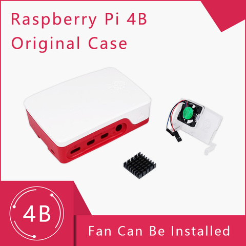 Raspberry Pi 4-ventilador con cubierta, carcasa oficial, EU/UK/US USB-C, fuente de alimentación ► Foto 1/6