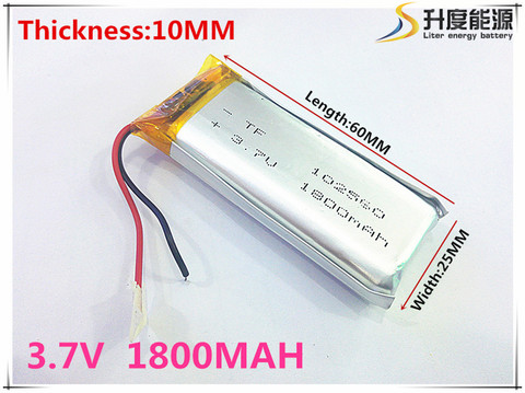 Batería recargable de polímero de litio li-po 102560, 1800mah, 3,7 V, para altavoz GPS ► Foto 1/4