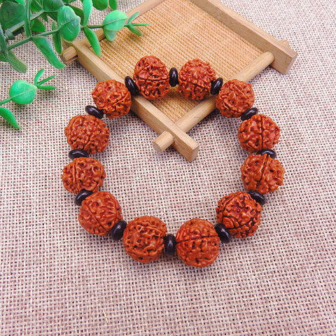 Rudraksha-Cadena de mano de cinco pétalos de nepalas, cuentas de Bodhisattva naturales, cadena de mano, geometría creativa, papelería, regalo de joyería, venta al por mayor ► Foto 1/6