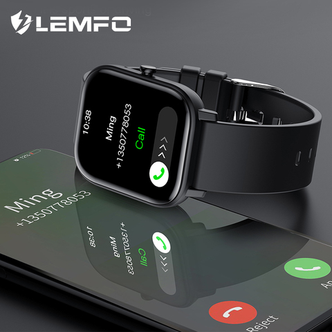 LEMFO-reloj inteligente con llamadas, Bluetooth, pantalla HD 1,6x320 de 385 pulgadas, soporte de pulsera, 20 idiomas diferentes para gts y Android ► Foto 1/6