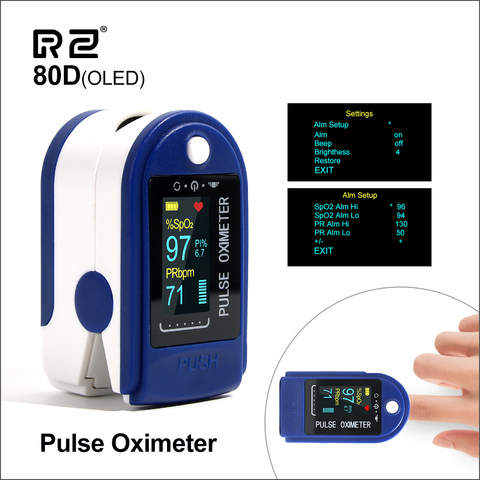 RZ dedo oxímetro de pulso de dedo Mini portátil Digital con pantalla OLED de Spo2 PR oxímetro de pulso ► Foto 1/6