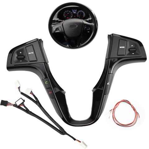 Botones de volante multifunción para Hyundai VERNA SOLARIS, Control de volumen de Audio y música, interruptor azul, retroiluminación con Bluetooth ► Foto 1/6